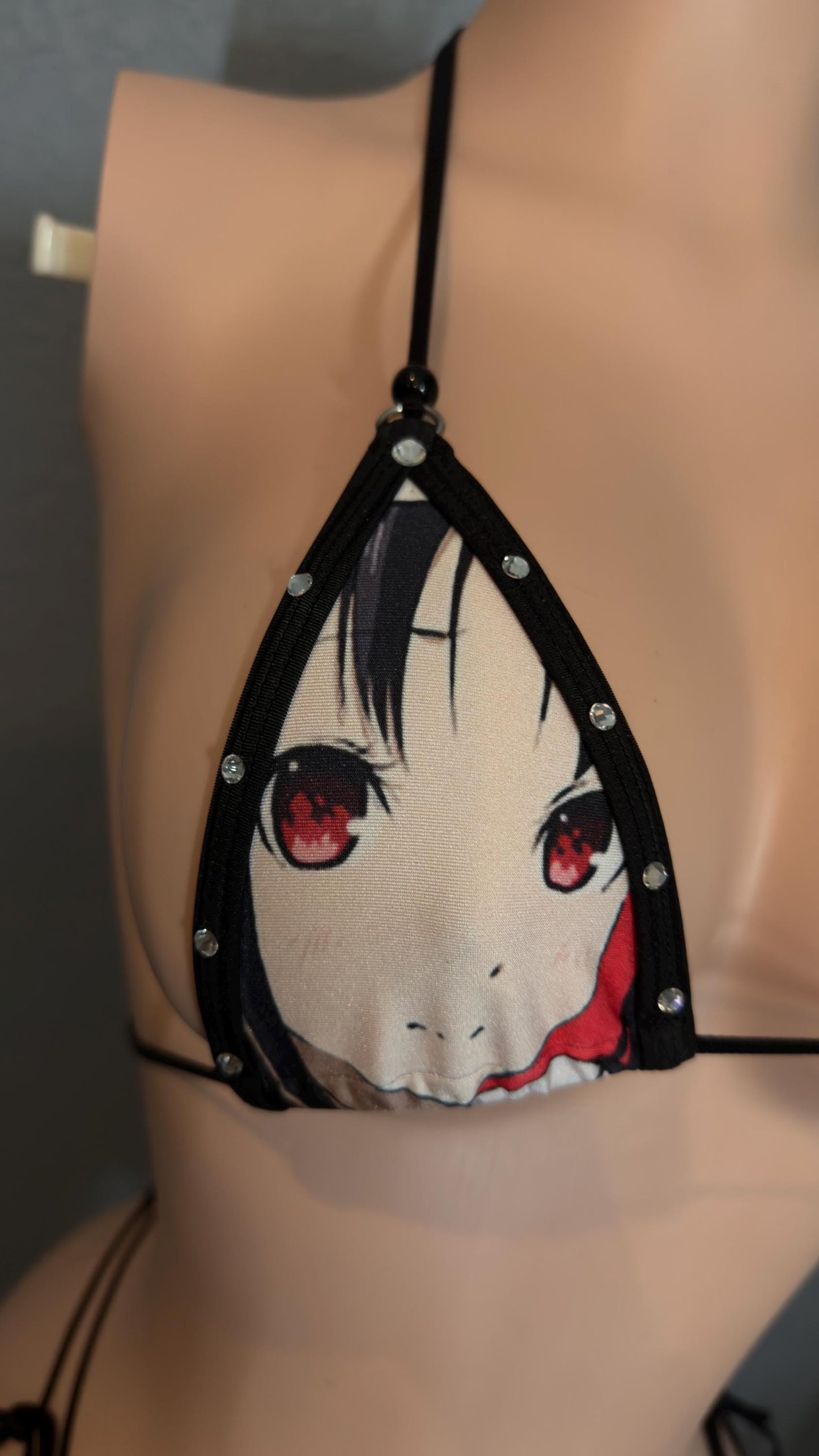 Anime stripper bikini with rhinestones