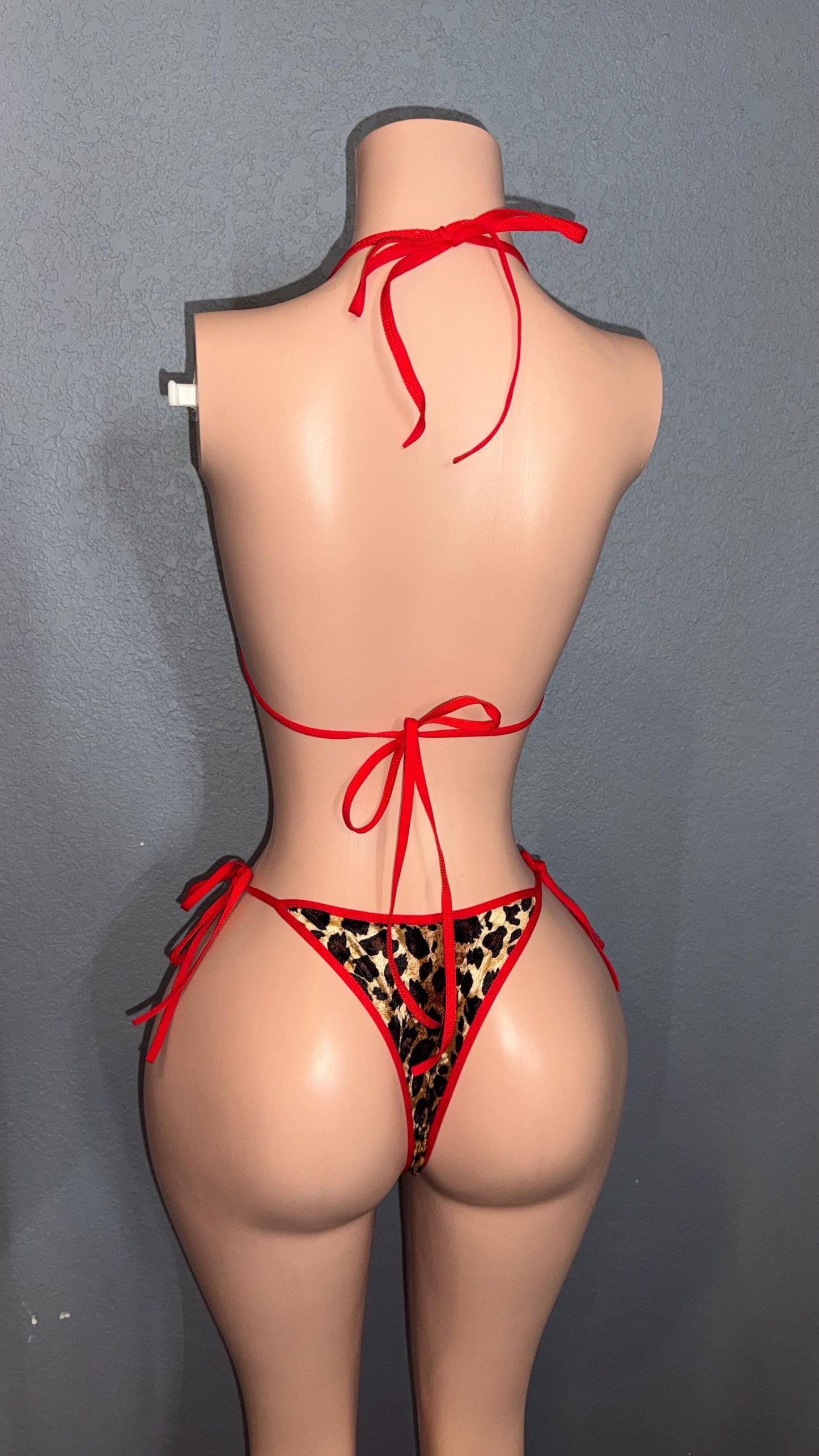Velvet Tie-Up Bandeau Bikini Set | Handmade Festival Swimwear