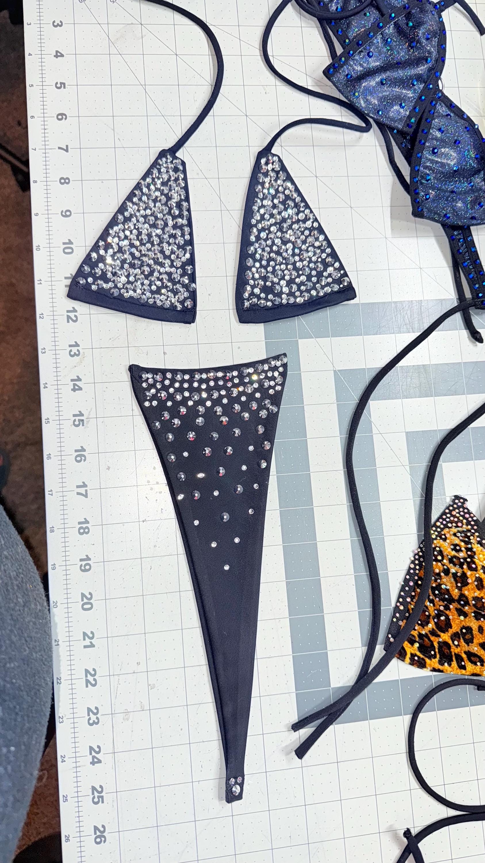 Rhinestone Rave Bikini: Sparkly Exotic Dancewear