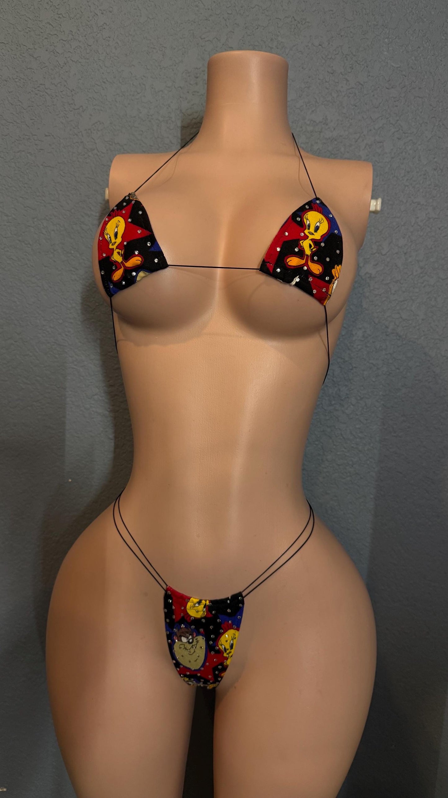 Tweety bird inspired microkini • stripper outfit • micro bikini • exotic dancewear outfit