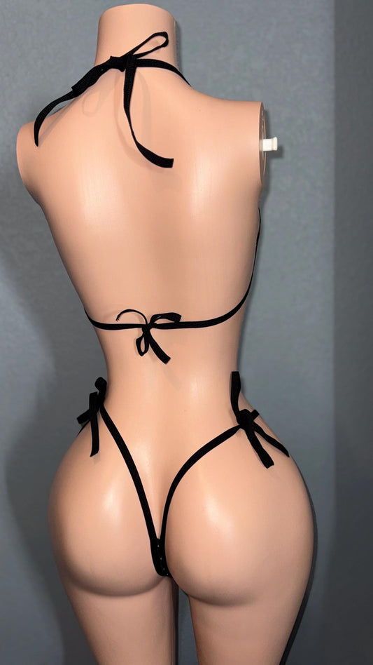 Bandeau style rhinestone bikini • stripper outfit • stage outfit